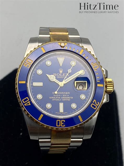 rolex submariner date oystersteel blue